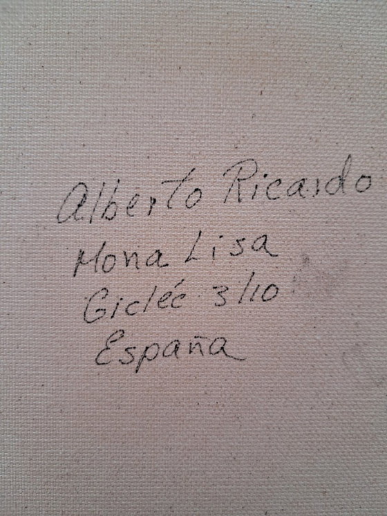Image 1 of Alberto Ricardo - Original Mona Lisa - Artist's Canvas