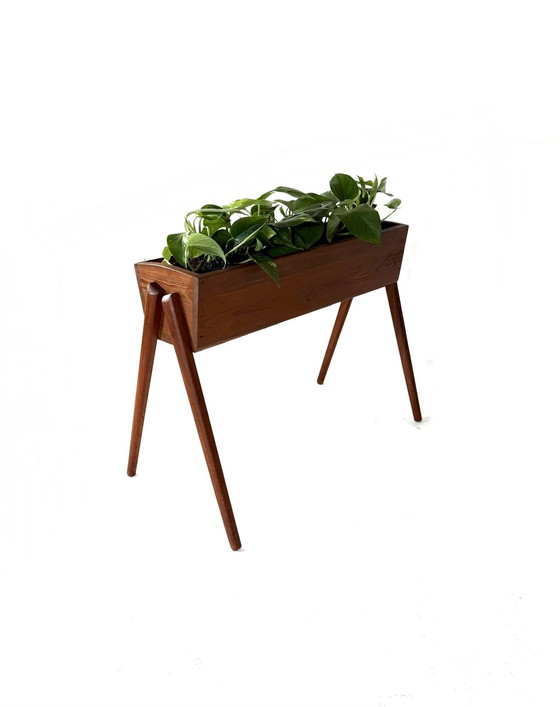 Image 1 of Vintage Danish teak planter '60