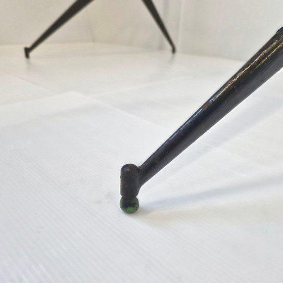 Image 1 of ETAGERE VINTAGE 1950 PIEDS COMPAS JEAN PROUVE MAURICE NOVARINA BUVETTE EVIAN 50S