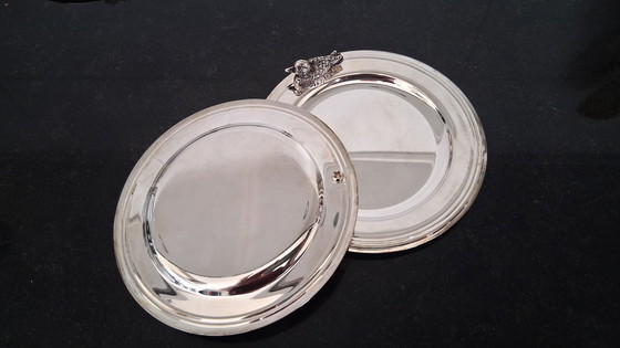 Image 1 of Sottobicchieri di Hunters' Hill pesantemente placcati in argento