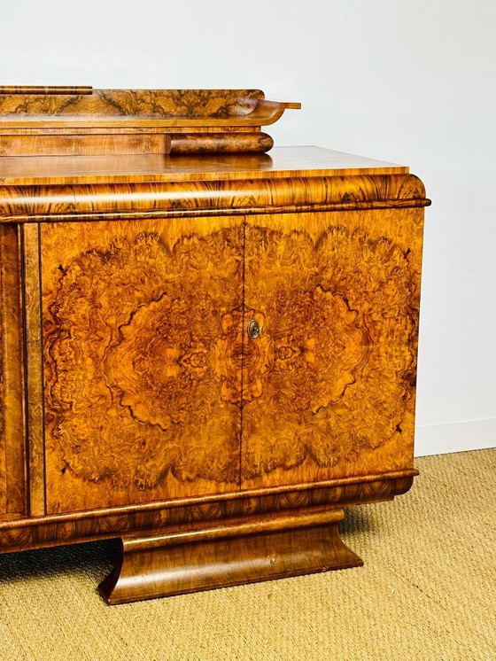 Image 1 of Sideboard im Art-Deco-Stil aus Nussbaummaserholz, Frankreich, 1930