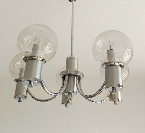 Lustre Space Age Chromé – Aluminium (photo 9 of 9)