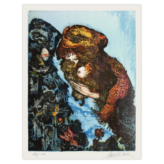 Luc SIMON Gesigneerde lithografie Femme 1975 – Litho's & Zeefdrukken, Paper (photo 4 of 5)