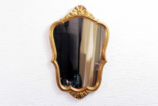 Miroir Classique 1960 Doré À La Feuille D'Or