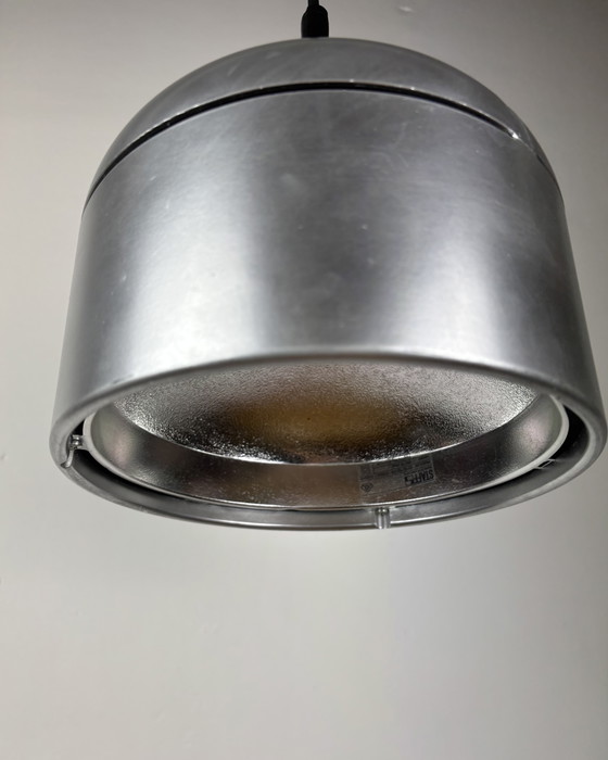 Image 1 of Staff Leuchten Arnold Berges Duo Silver Vintage Pendant Lamp, Space Age, 70s, Mid Century, Industrial design, Germany, 1970s
