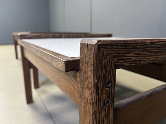 Image 1 of Ensemble de table basse belge en wengé par Beaufort, années 1960