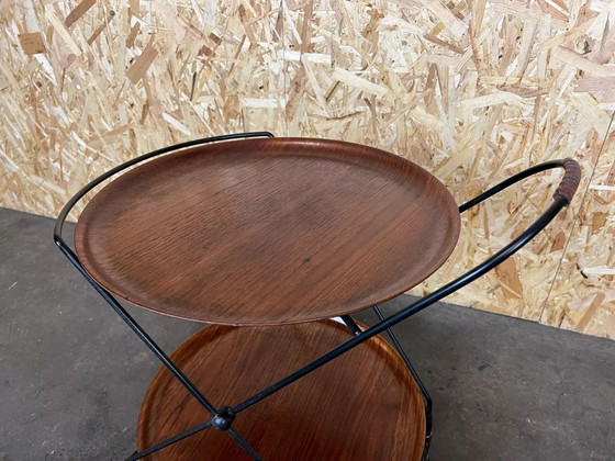 Image 1 of Carrello da portata in teak anni &#39;60 e &#39;70 Carrello da portata in corda Jie Gantofta Svezia anni &#39;60