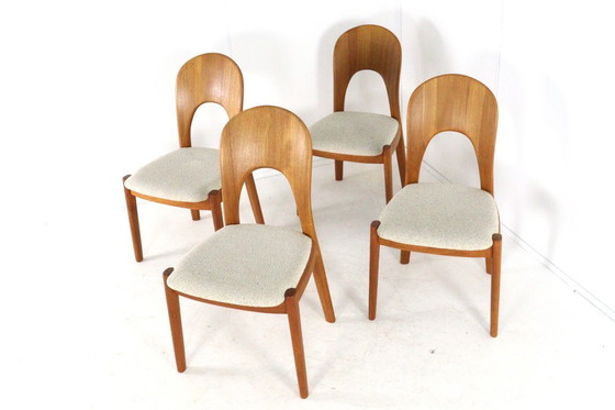 Image 1 of Set di 4 sedie vintage Cowfoed Morten John Mortensen imbottite