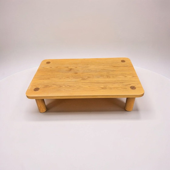 Mid Century Solid Wood Perriand Style Coffee Table 1960s (photo 3 of 7)