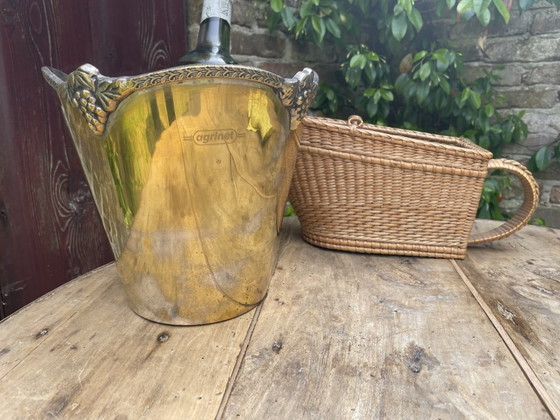 Image 1 of Enfriador de champán plateado Enfriador de vino Agrinet Francés