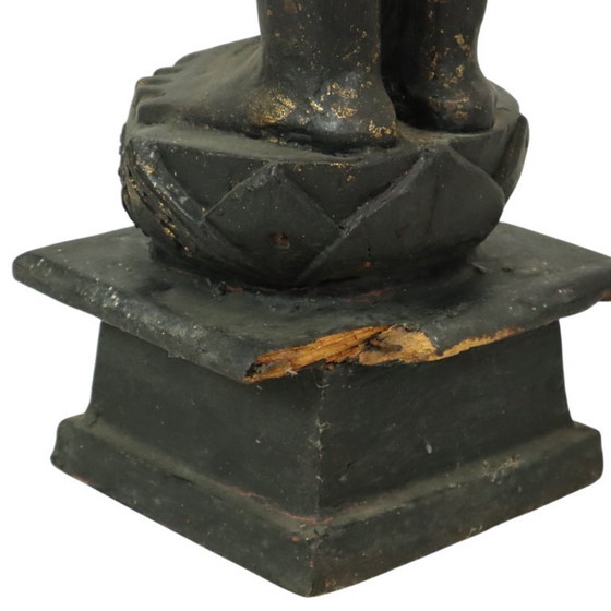 Image 1 of Buddha enorme in legno dorato 135 cm