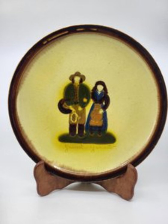 Image 1 of Diner servies Atelier Cerenne Vallauris Frankrijk Côte-d'Azur 1950 set van 13