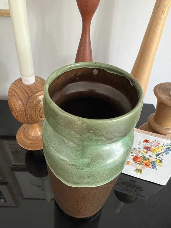 Image 1 of Vaso Germania Ovest 30418 vintage verde marrone