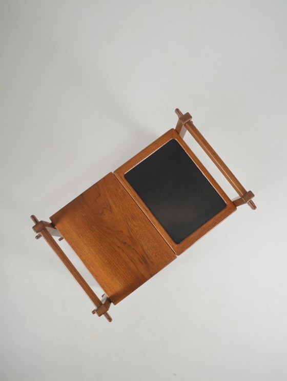 Image 1 of Brutalistischer Servierwagen mit austauschbaren Tabletts, 1970er Jahre