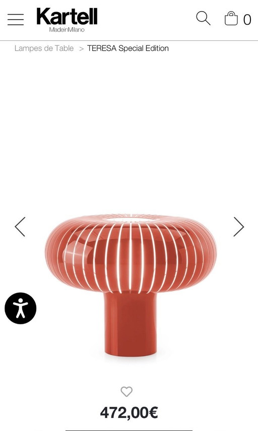 Lampe design TERESA KARTELL