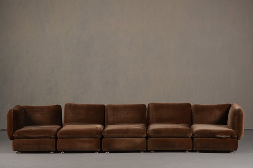 Sofá modular italiano vintage (5 piezas), Italia, década de 1960.