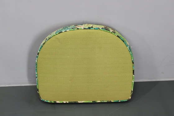 Image 1 of 1980er Set aus vier Rattansesseln mit Stoffpolstern