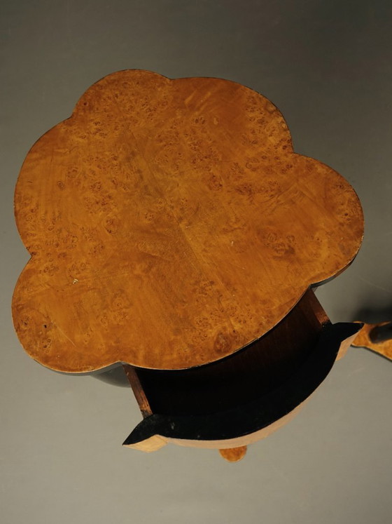 Decorative Italian Burl and Birch Wood Side Tables. 1950s (photo 3 of 13)