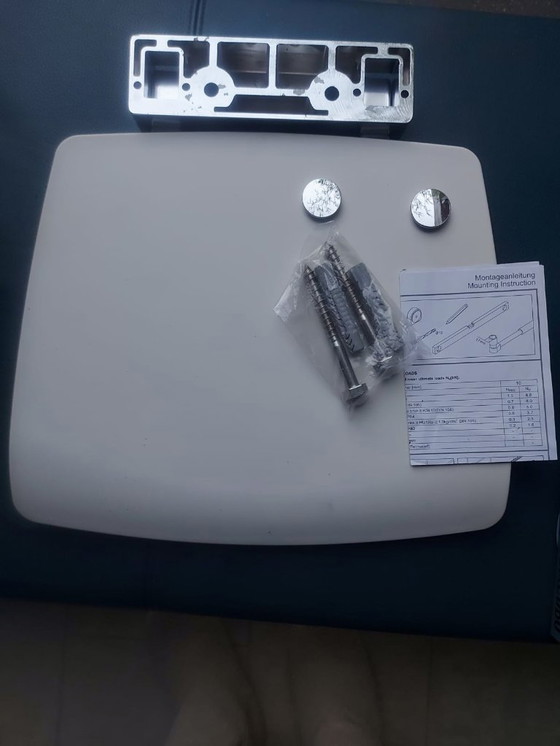 Image 1 of Asiento de ducha SMEDBO FK404 – Plegable, cromado de lujo y blanco NUEVO