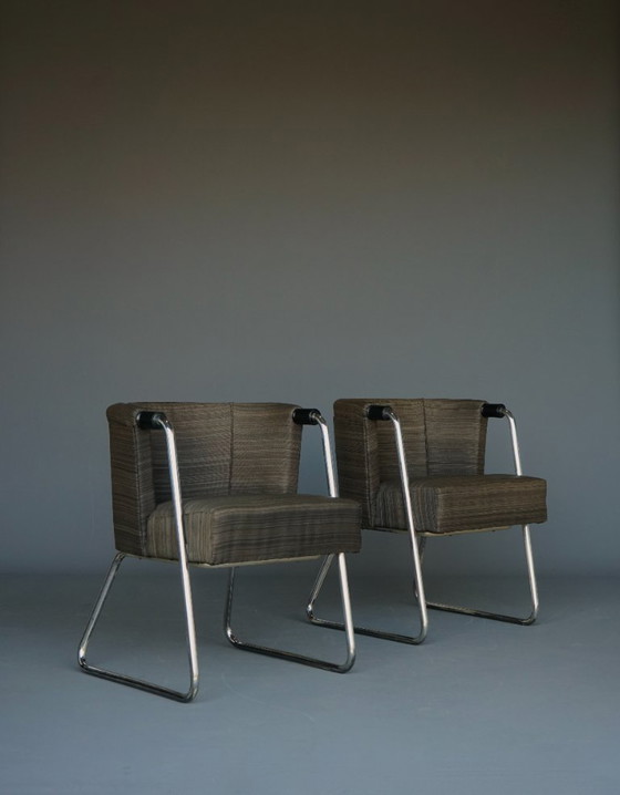 Fauteuils tubulaires modernistes d'Artifort, années 1930 – Bois, Mid Century Modern (photo 17 of 23)