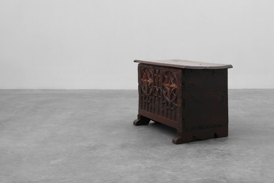 Image 1 of 16th Century Gothic Carved Oak Chest, France