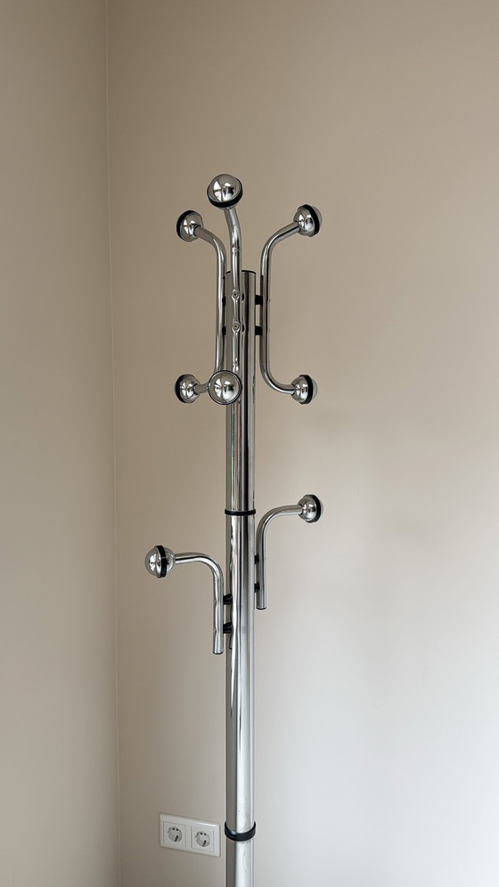 Image 1 of Appendiabiti vintage cromato in stile era spaziale