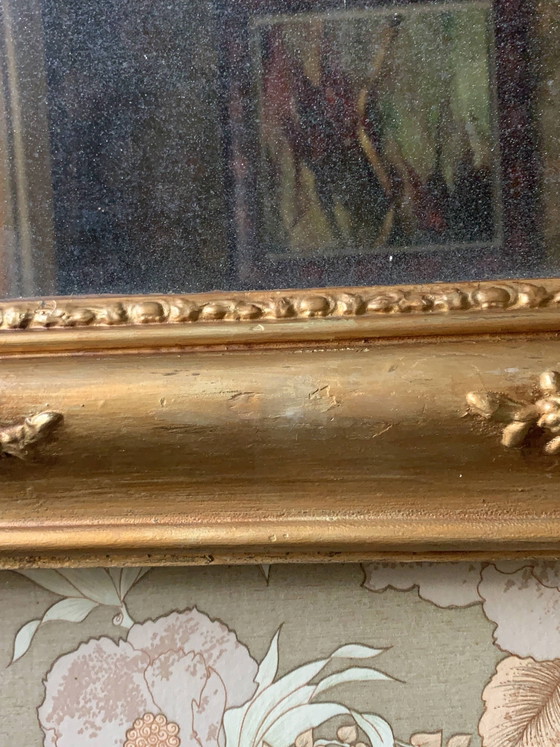 Antique gold patterned mirror – Wood (photo 9 of 11)