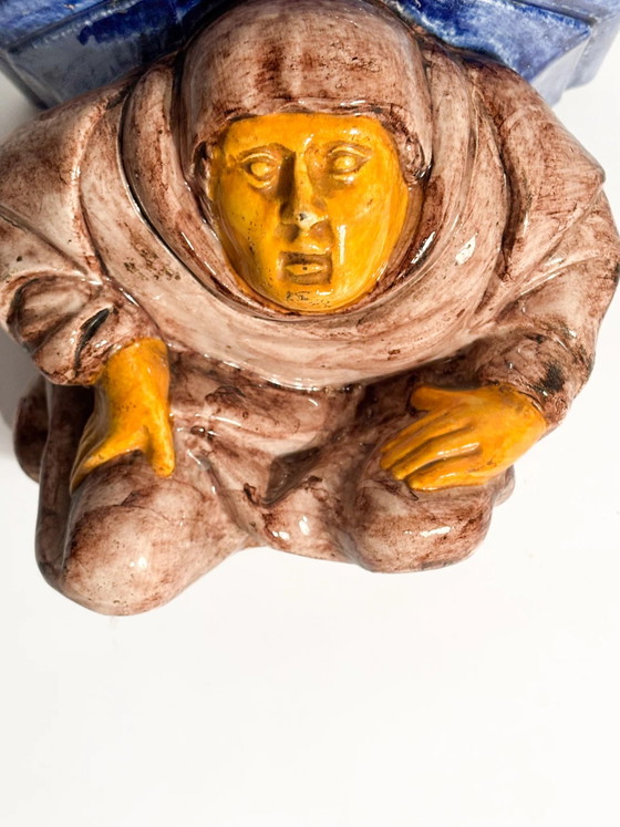 Handbemaltes italienisches Keramikregal aus dem frühen 20. Jahrhundert – Dekorative Objekte, Ceramic (photo 4 of 9)