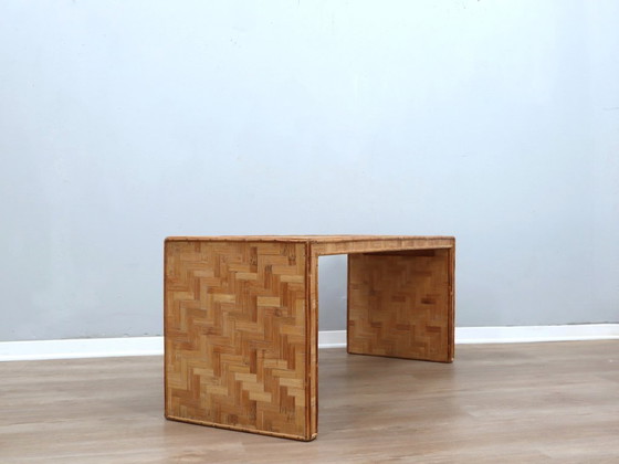 Image 1 of Minimalistische bamboe en rotan bank uit de jaren 70 van Vivai del Sud