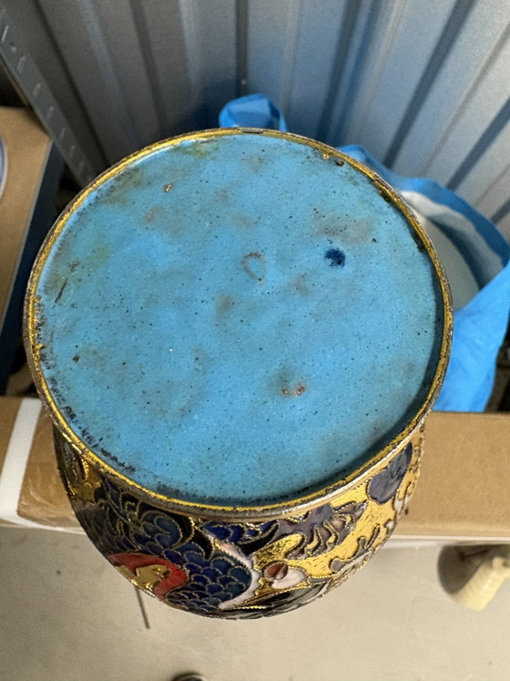 Image 1 of Beautiful Chinese coisonné vase - 20 centimeters, pure craftsmanship