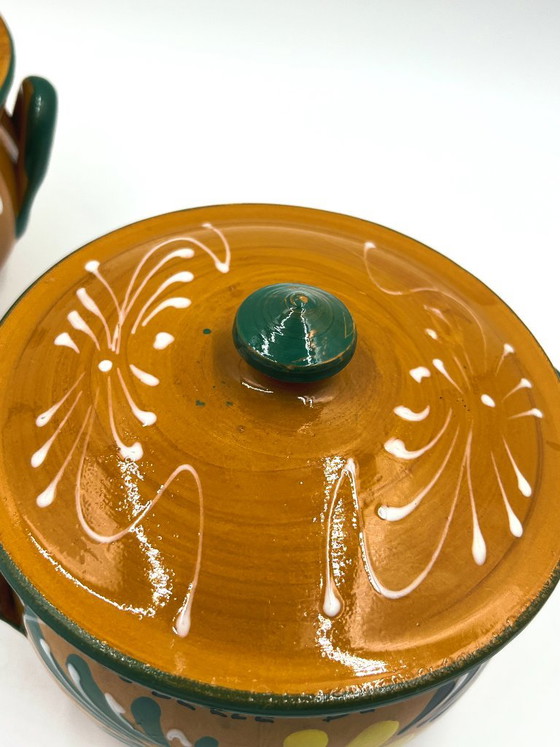 Pair of MVS Milano Ceramic Table Bins, Table accessories, Orange, Rustic (photo 7 of 12)