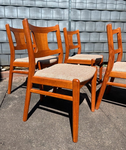 Chaises teck, set de 4