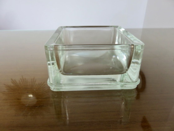 Bloque de vidrio, cenicero, bandeja para objetos pequeños, firmado LUMAX, años 40-50. – Objetos decorativos (photo 3 of 8)