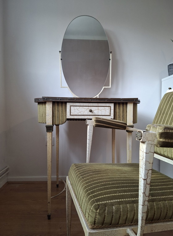 Image 1 of Louis XVI kaptafel en stoel