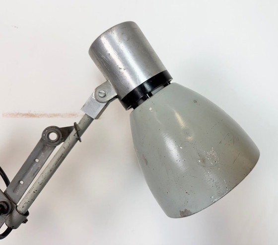 Image 1 of Industriële grijze schaarwandlamp, jaren 60