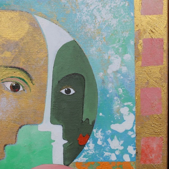 Image 1 of Peintures diptyques figuratives de Wouter Stips, Pays-Bas, années 2000
