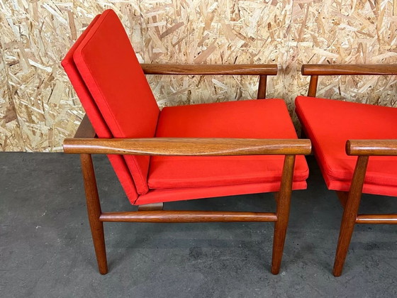 Image 1 of 2x 60's 70's Teak Easy Chair Fauteuil Kai Lyngfeld Larsen Søborg Møbler Danish 60s