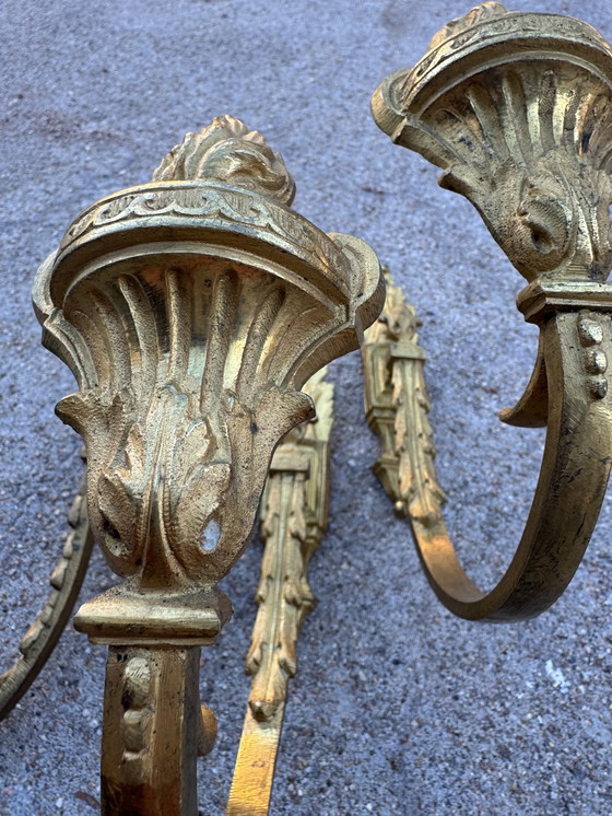 Image 1 of Louis XVI vergoldete Bronze-Raffhalter