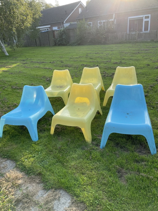 Vintage IKEA Gartenstühle 6x
