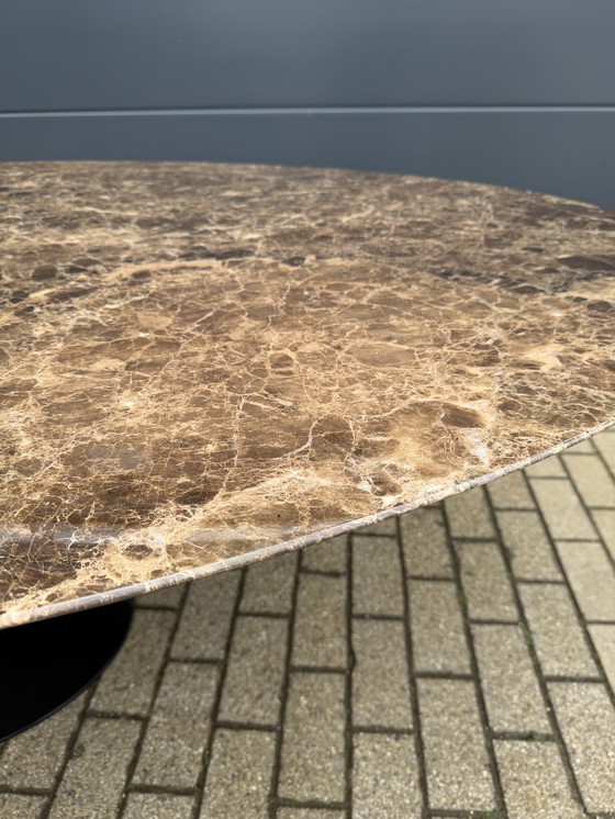 Image 1 of Original oval Knoll Tulip dining table (244x137cm) Emperador