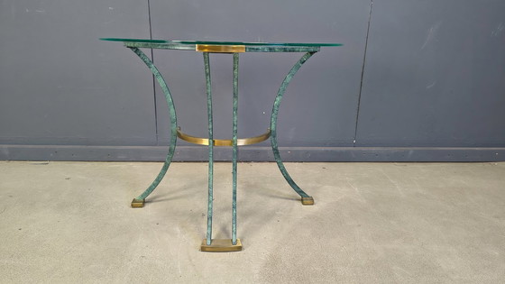 Image 1 of Vintage brass and metal console, 1970s - France