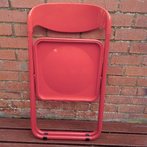 Image 1 of sedia pieghevole rossa vintage