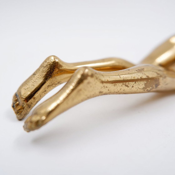 Image 1 of Vintage brass nutcracker in the shape of a woman's legs, 1970s