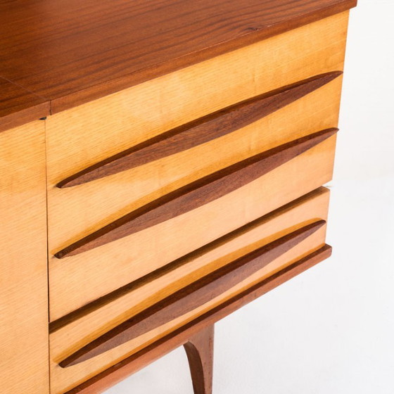 Buffet - Credenza vintage in due tonalità di legno - Francia, anni '60 – Credenze, Wood (photo 9 of 12)