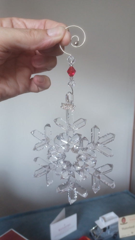 Image 1 of Adorno navideño de cristal para árbol de Navidad de Waterford Crystals, cristal de nieve