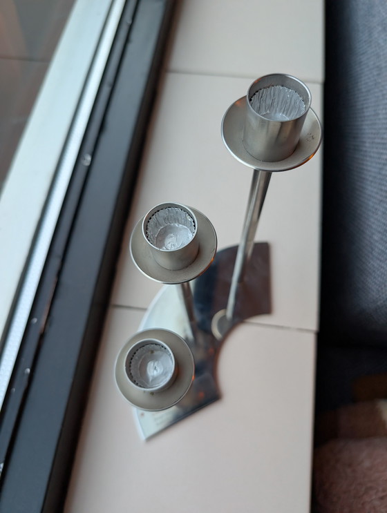 Image 1 of WMF Chromargan design candlestick – 3-armed | Design quality Germany