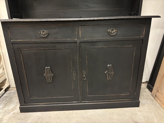 Vintage Buffet Cabinet – Sideboard cabinet, Glass, Wood (photo 6 of 10)