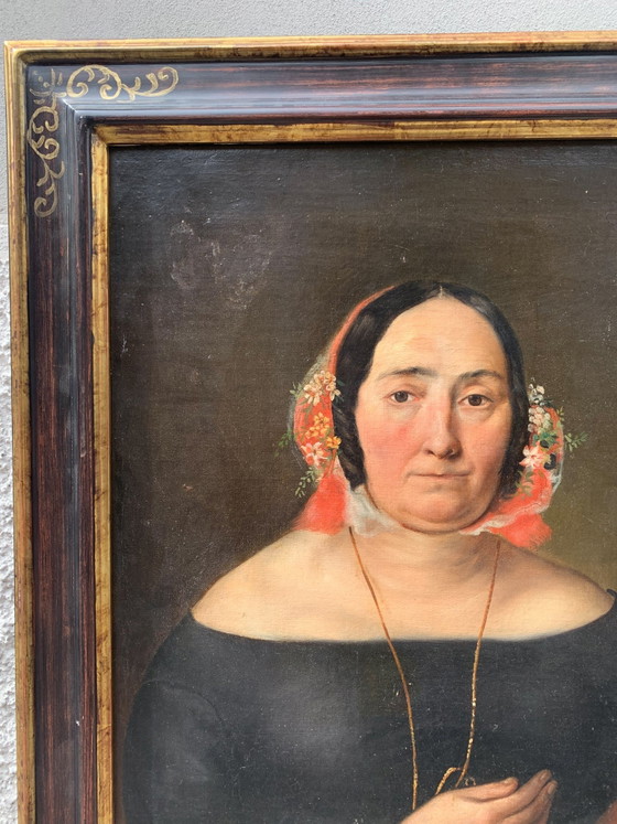 19th Century Oil on Canvas Portrait of a Lady, Paintings & Drawings (photo 6 of 7)