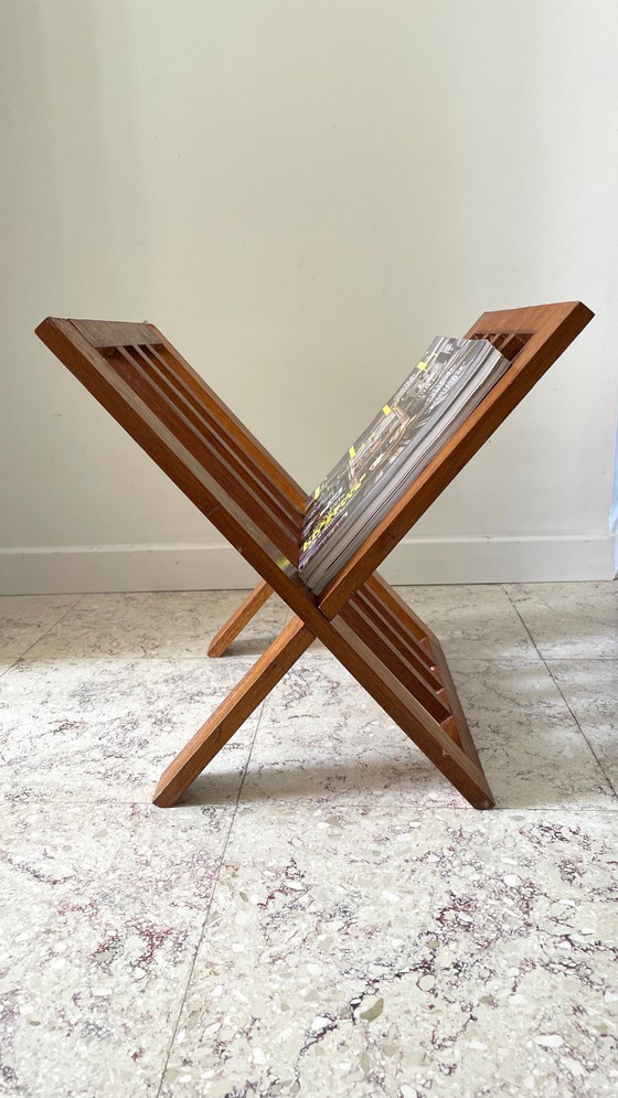 Image 1 of Vintage Geometric Magazine Rack