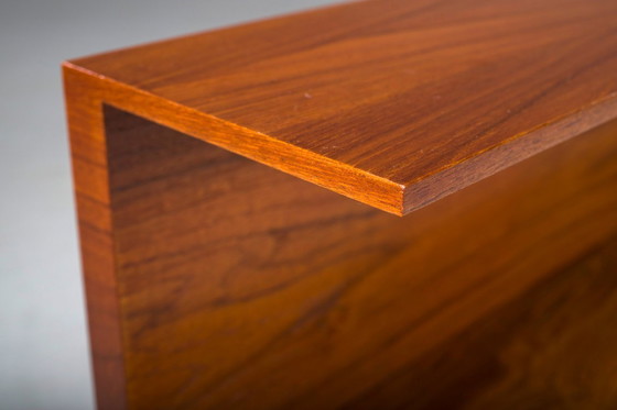 Image 1 of Mid-Century Modernes Wandregal aus Teakholz von Walter Wirtz für Wilhelm Renz, Deutschland, 1960er Jahre